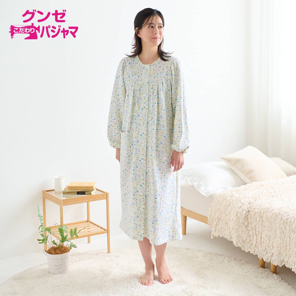 【らくらく応援】ソフトキルト ネグリジェ